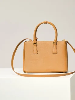Alternative view of PRADA Top Handle Bags Saffiano Leather (Brown) 28X20X12CM F70202608080935
