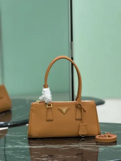 PRADA Top Handle Bags Saffiano Leather (Brown-Gold) 30X14X11CM G80202608080219