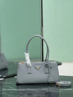 PRADA Top Handle Bags Saffiano Leather (Gray-Gold) 30X14X11CM G80202608080218