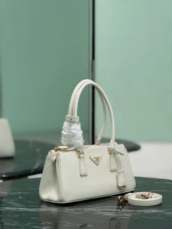 Alternative view of PRADA Top Handle Bags Saffiano Leather (White-Gold) 30X14X11CM G80202608080220