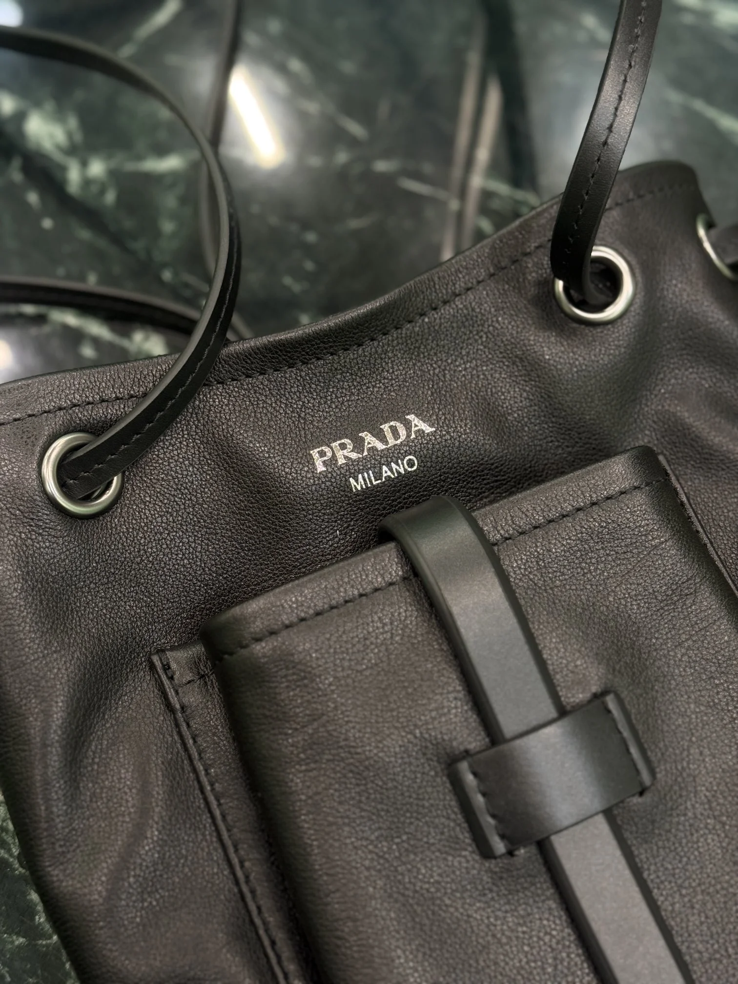 PRADA Totes Bags Calf Leather (Black) 25x24cm D50202608080906 - Image 6