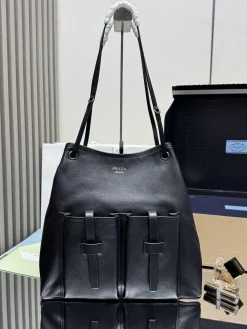 PRADA Totes Bags Calf Leather (Black) 39x33cm F20202608081583