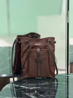 PRADA Totes Bags Calf Leather (Brown) 25X24CM D50202608080905