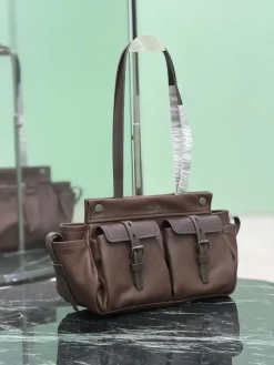 Alternative view of PRADA Totes Bags Calf Leather (Brown) 30X22X15CM H20202608081865