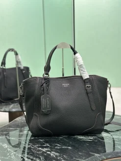 PRADA Totes Bags Leather (Black) 38X32X14CM H30202608081809