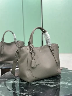 Alternative view of PRADA Totes Bags Leather (Gray) 38x32x14 cm H30202608081811