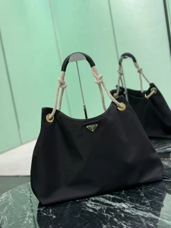 Alternative view of PRADA Totes Bags Recycled Nylon (Black-Gold) 48x39x14 CM D10202608081222