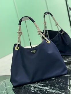 Alternative view of PRADA Totes Bags Recycled Nylon (Navy-Gold) 48x39x14 CM D10202608081225