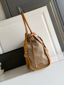 Alternative view of PRADA Travel Bags Linen Leather (Tan-Brown) 50X36X17CM G90202608081134