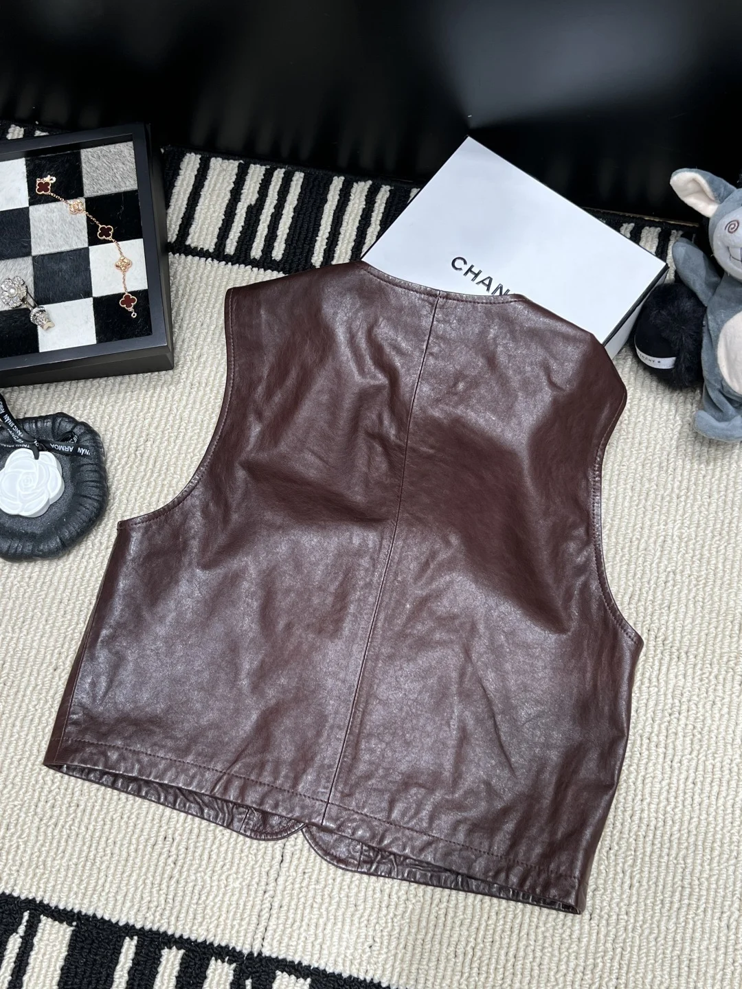 PRADA Vests Lamb Leather S-XL D15202608041393 - Image 5