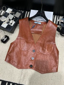 PRADA Vests Leather S-XL D15202608041397