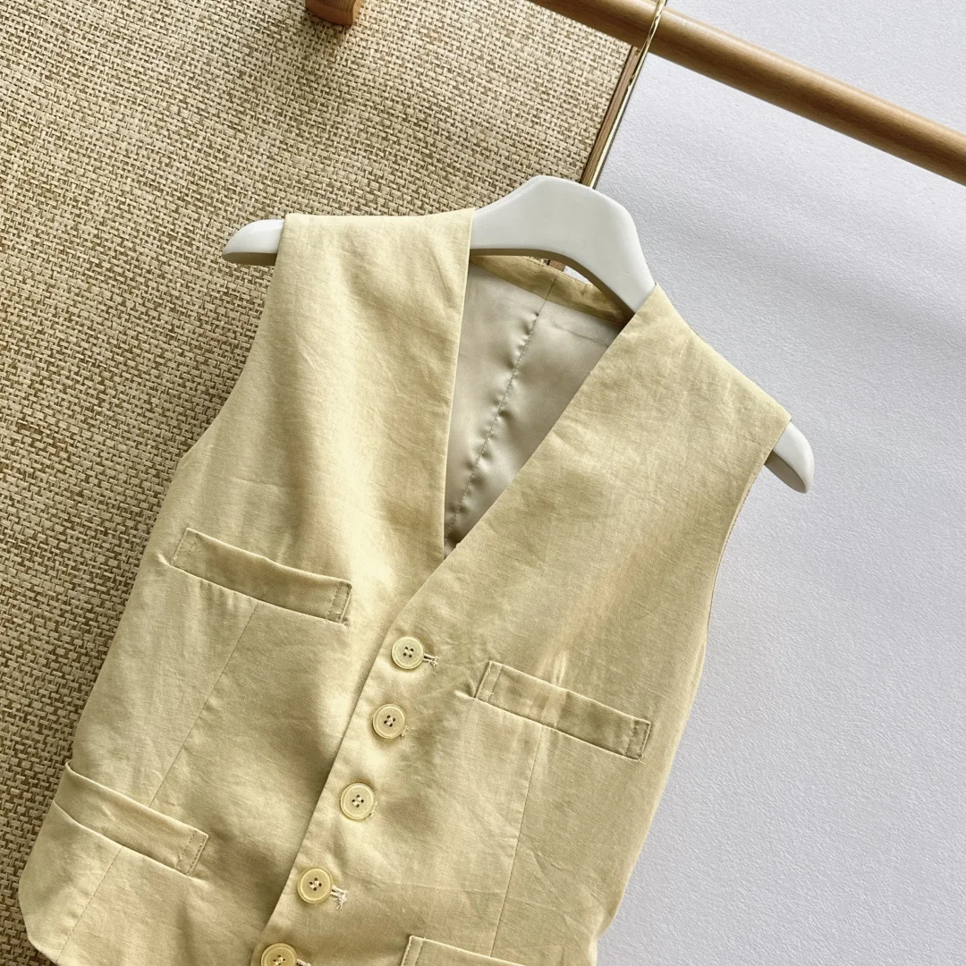 RALPH LAUREN Vests Linen Blend S M L B45202608042369 - Image 2