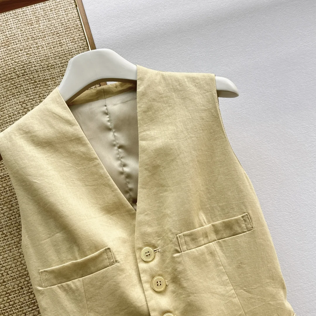 RALPH LAUREN Vests Linen Blend S M L B45202608042369 - Image 3