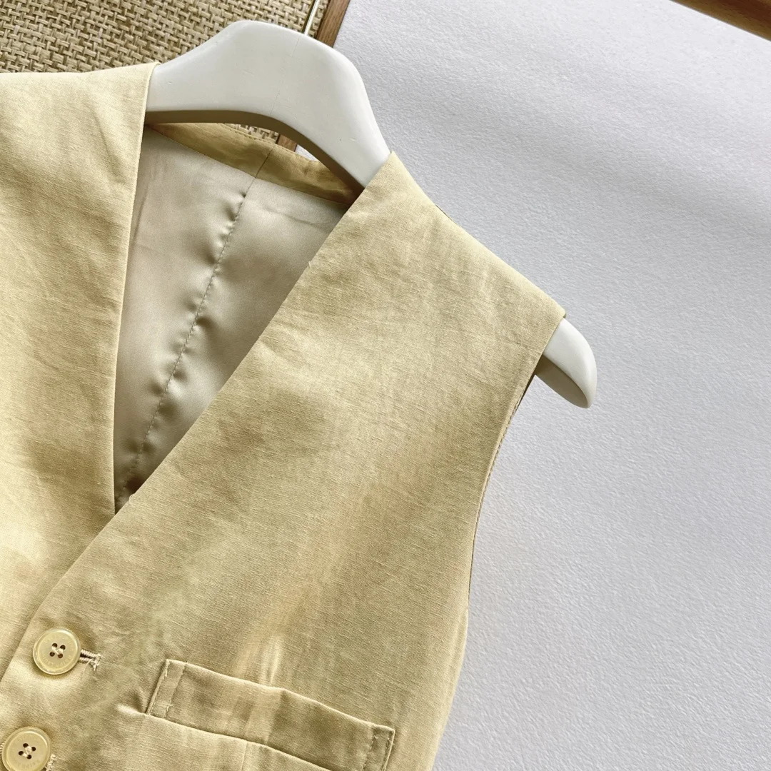 RALPH LAUREN Vests Linen Blend S M L B45202608042369 - Image 4