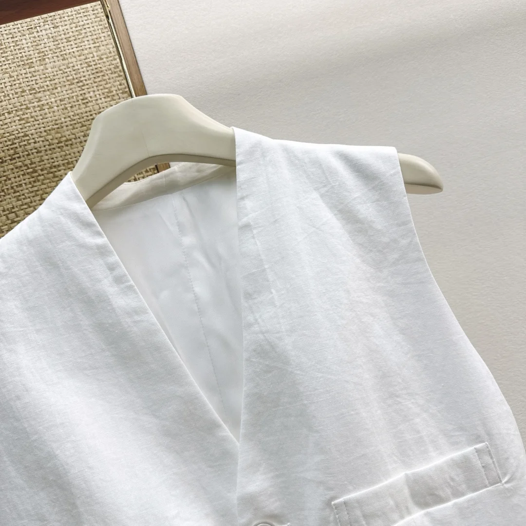 RALPH LAUREN Vests Linen Blend S-M-L B45202608042370 - Image 4