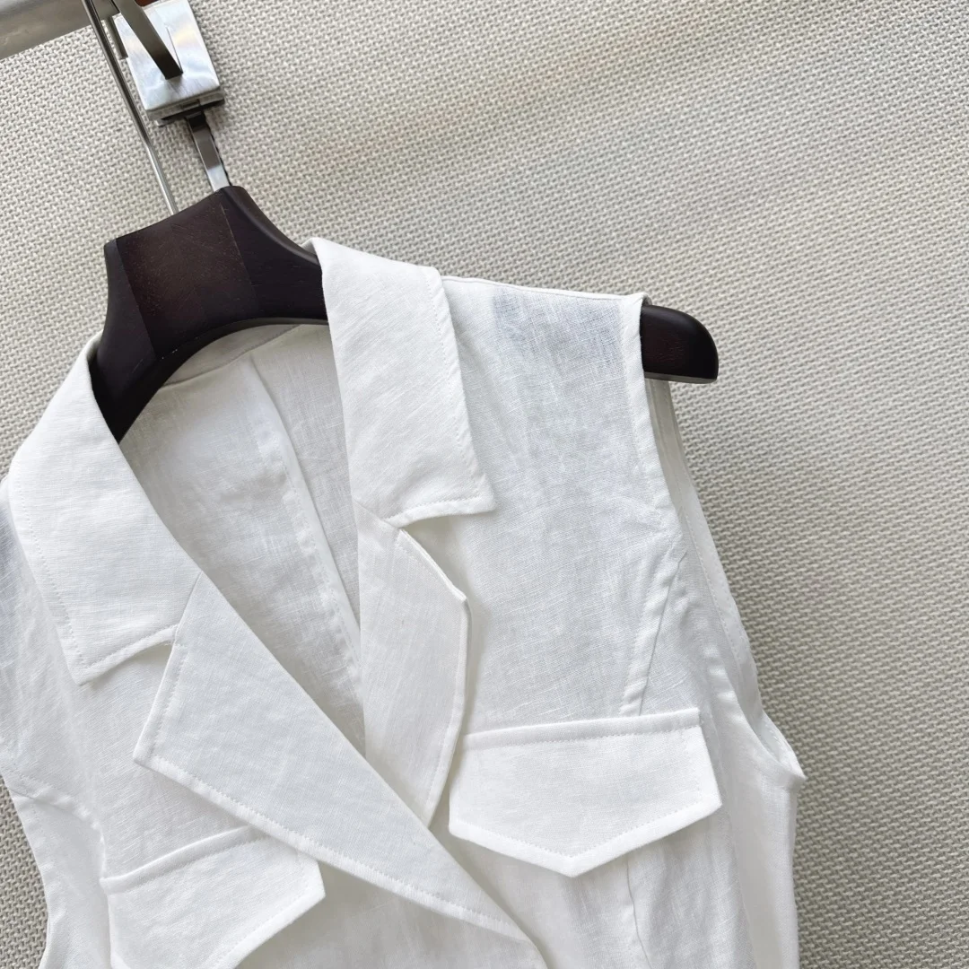 RALPH LAUREN Vests Linen SML B55202608041291 - Image 4
