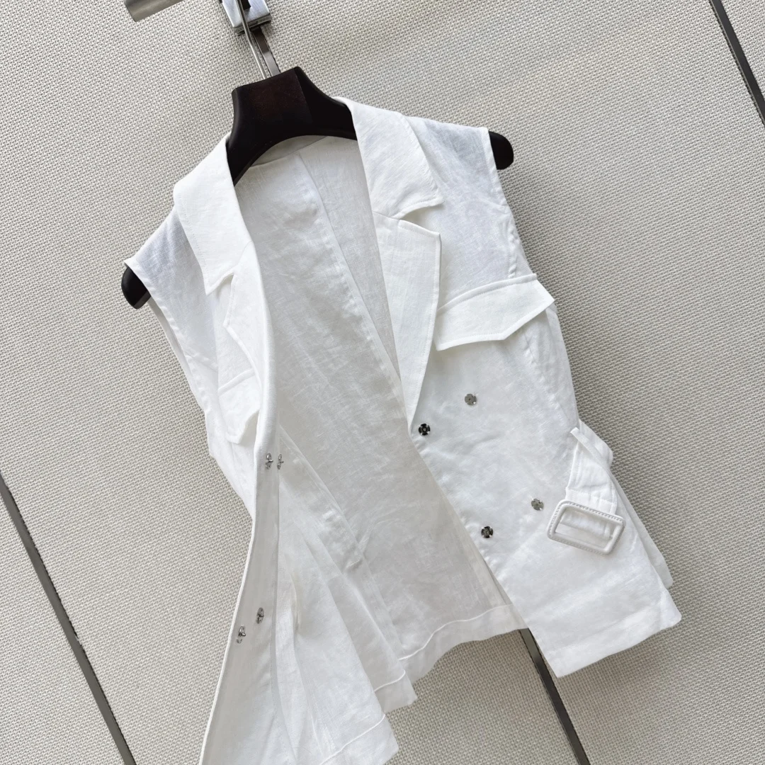 RALPH LAUREN Vests Linen SML B55202608041291 - Image 8