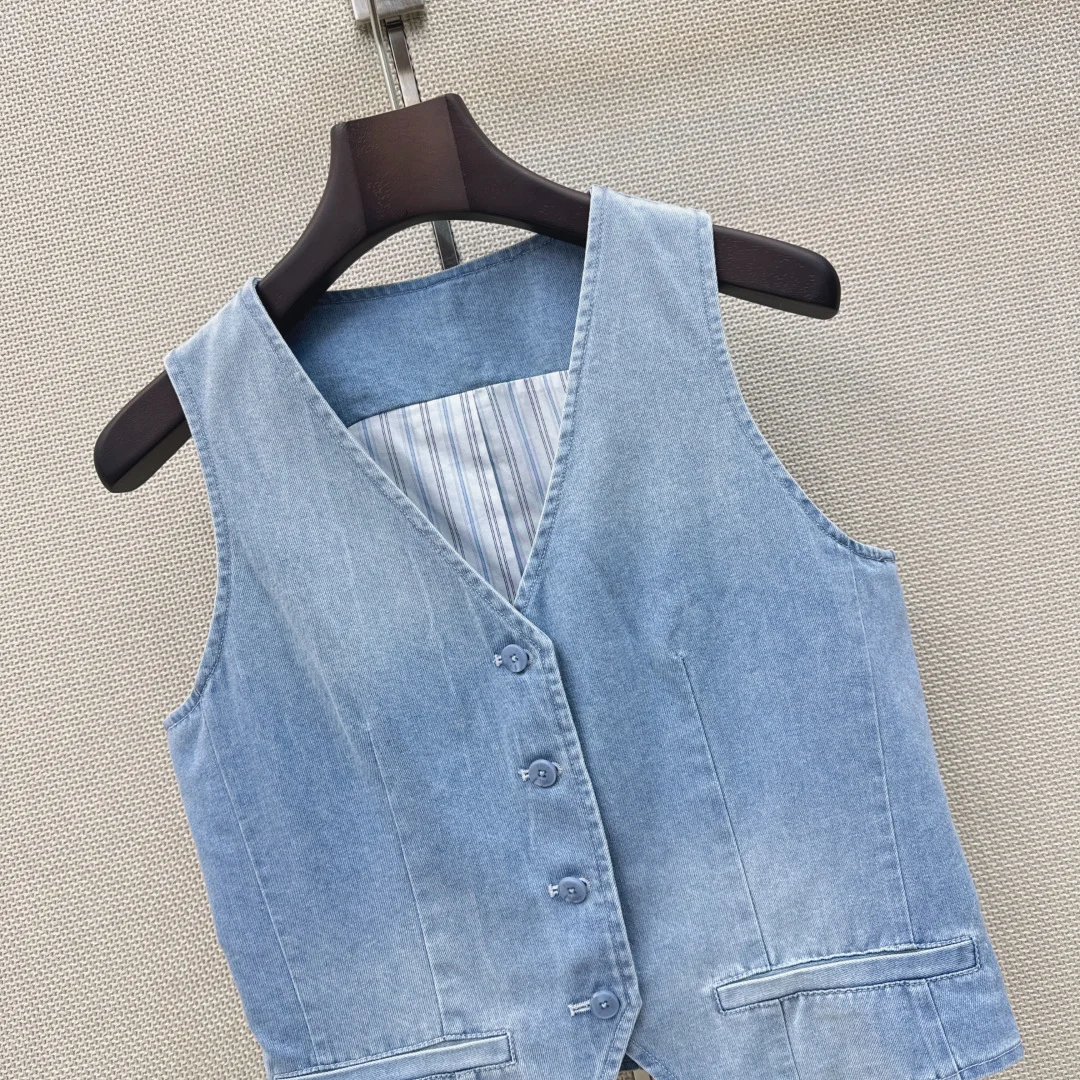 RALPH LAUREN Vests Washed Denim S-M-L B35202608041309 - Image 4