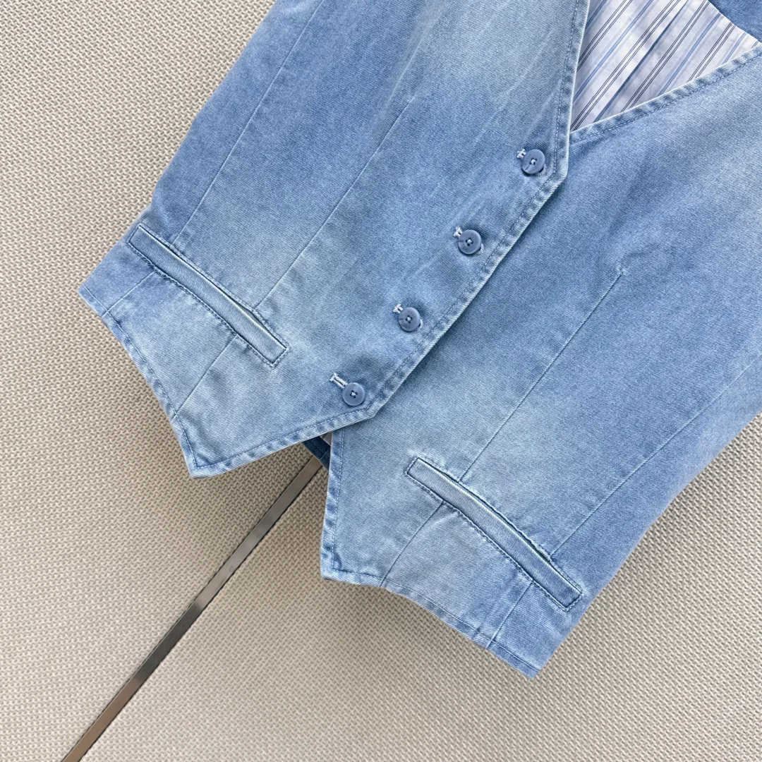RALPH LAUREN Vests Washed Denim S-M-L B35202608041309 - Image 7