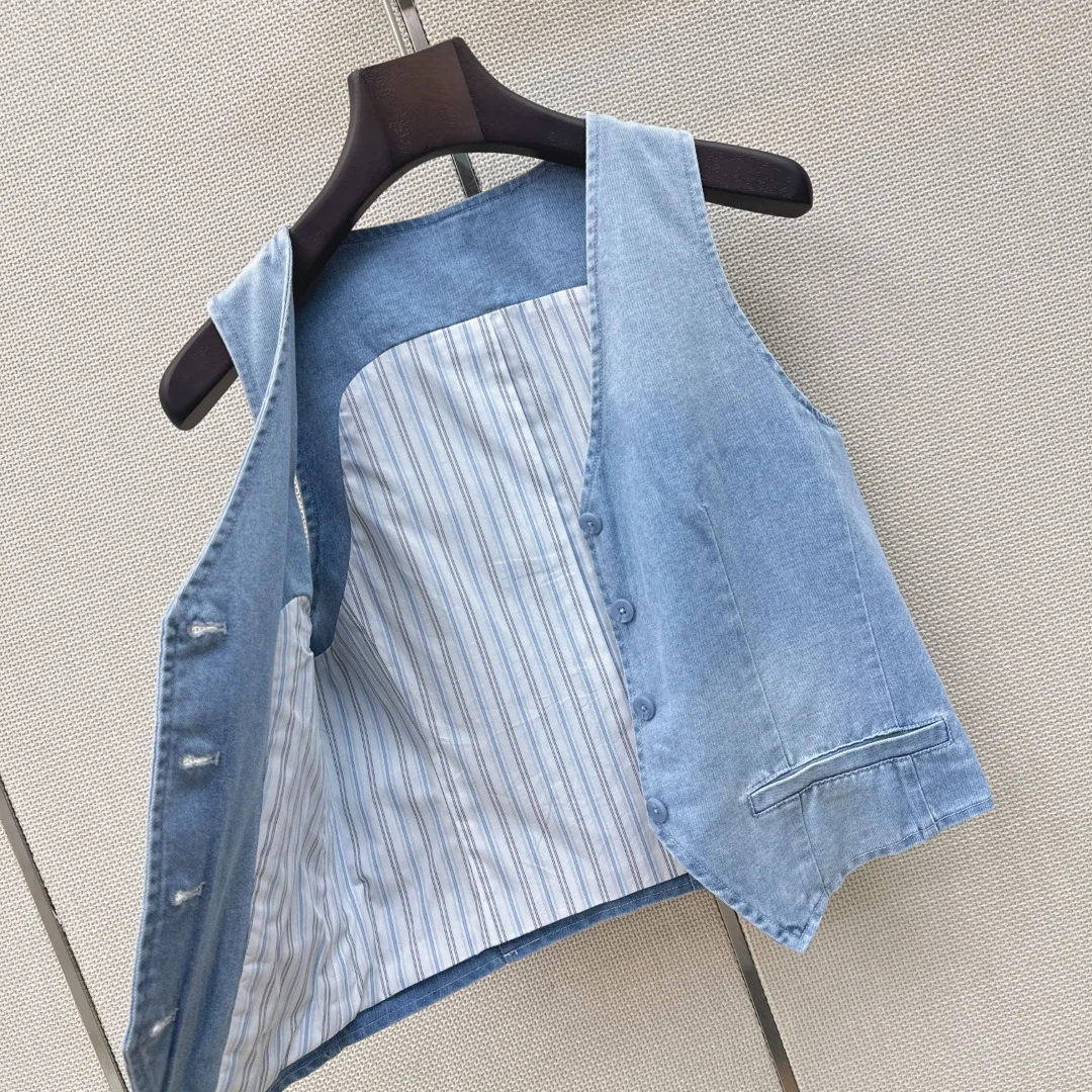 RALPH LAUREN Vests Washed Denim S-M-L B35202608041309 - Image 9
