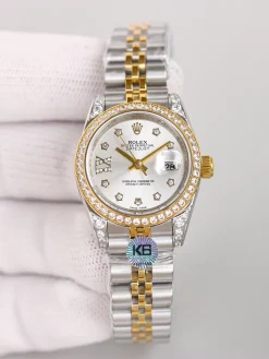 Alternative view of ROLEX Datejust Automatic (White-Green-Gold Dial) 28mm A200202608050185