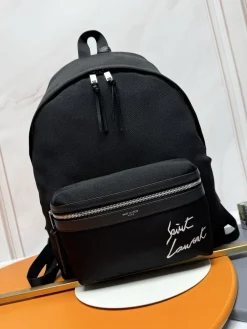 SAINT LAURENT Backpacks Bags Italian Calfskin (Black) 30X38X17CM D30202608082634