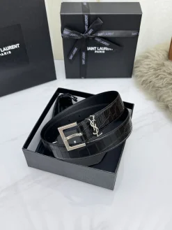 SAINT LAURENT Belts Leather 3.0cm Width A60202608050496