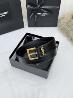 SAINT LAURENT Belts Leather 3.0cm Width A60202608050497