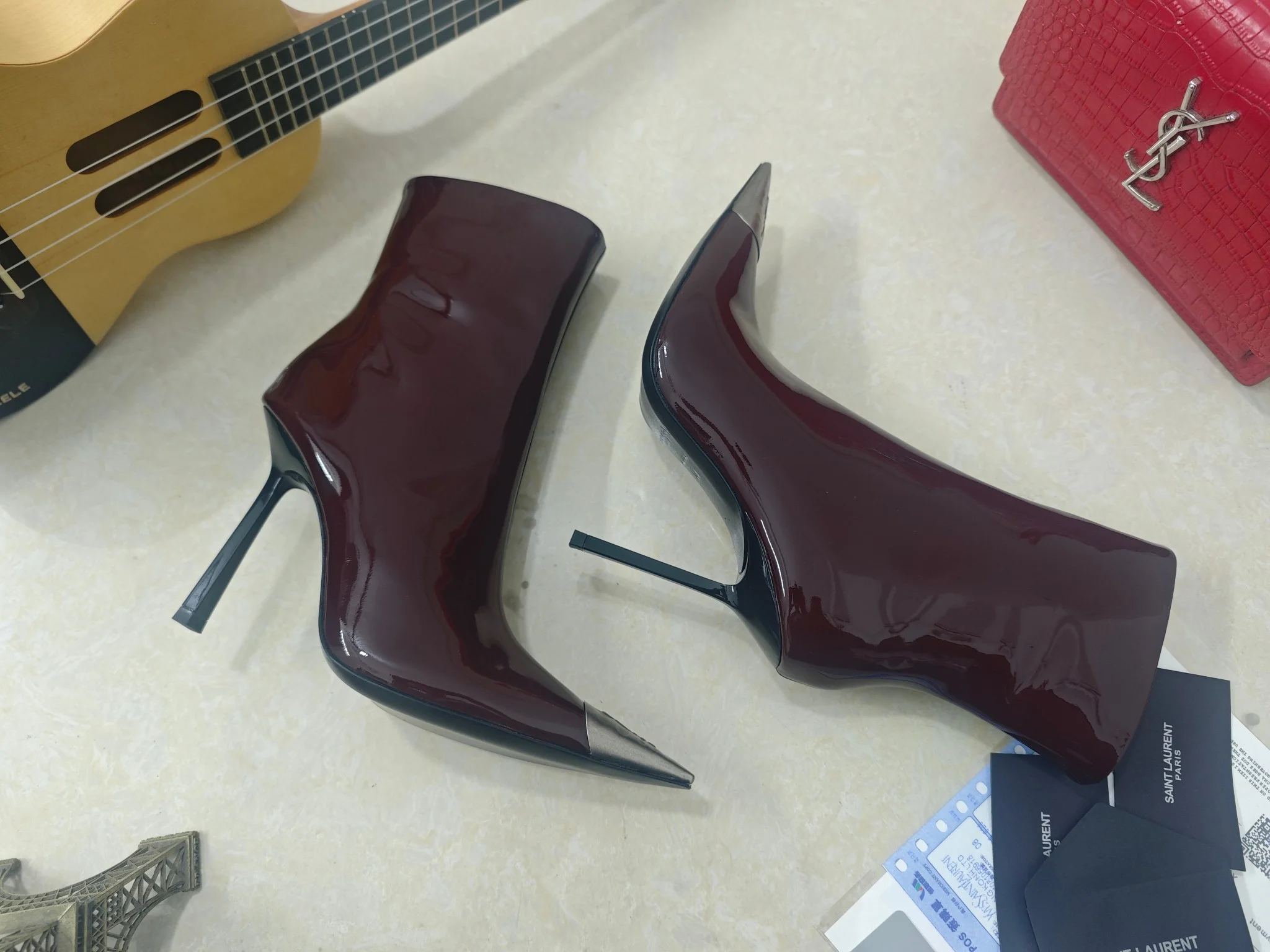SAINT LAURENT Booties Calf Leather EU35-41 C40202608030089