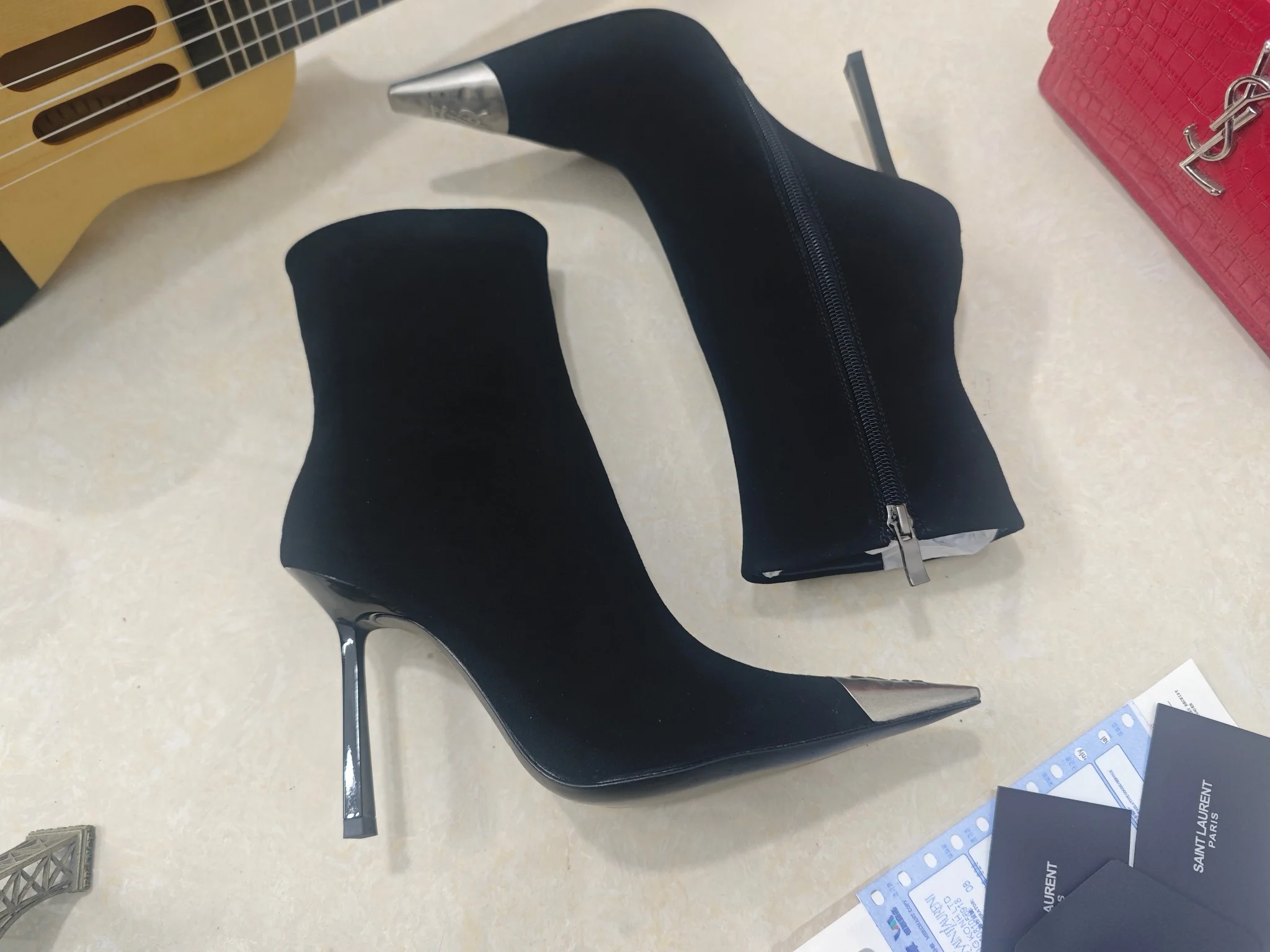 SAINT LAURENT Booties Calfskin Patent EU35-41 C40202608030088 - Image 2