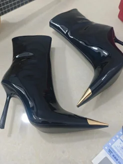 Alternative view of SAINT LAURENT Booties Calfskin Patent Leather EU35-41 C40202608030090