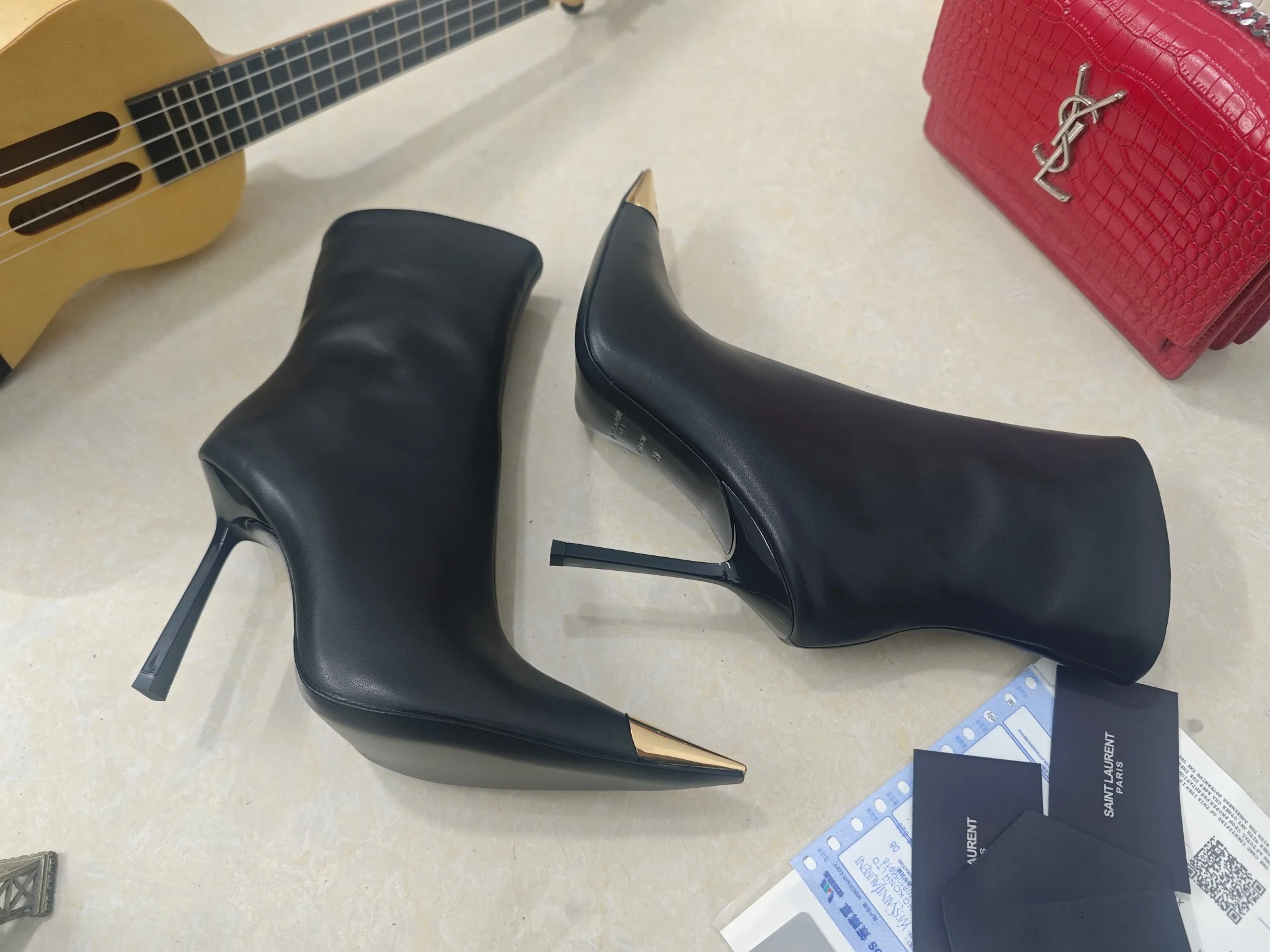 SAINT LAURENT Booties Patent Calfskin EU35-41 C40202608030091