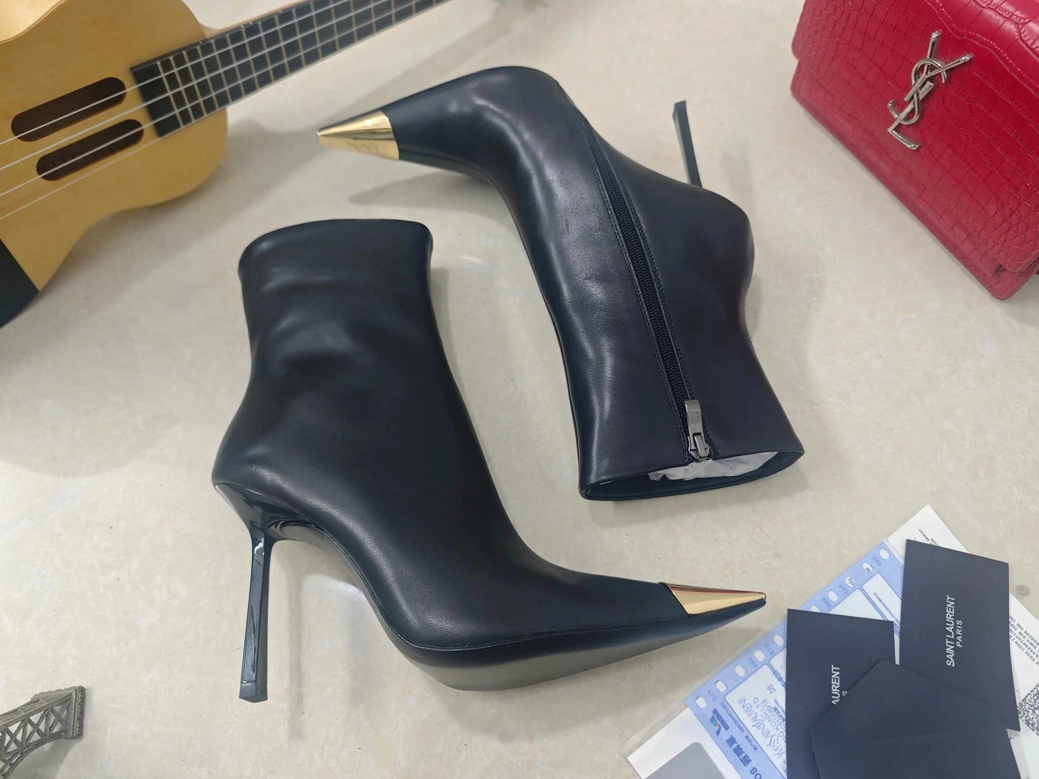 SAINT LAURENT Booties Patent Calfskin EU35-41 C40202608030091 - Image 5