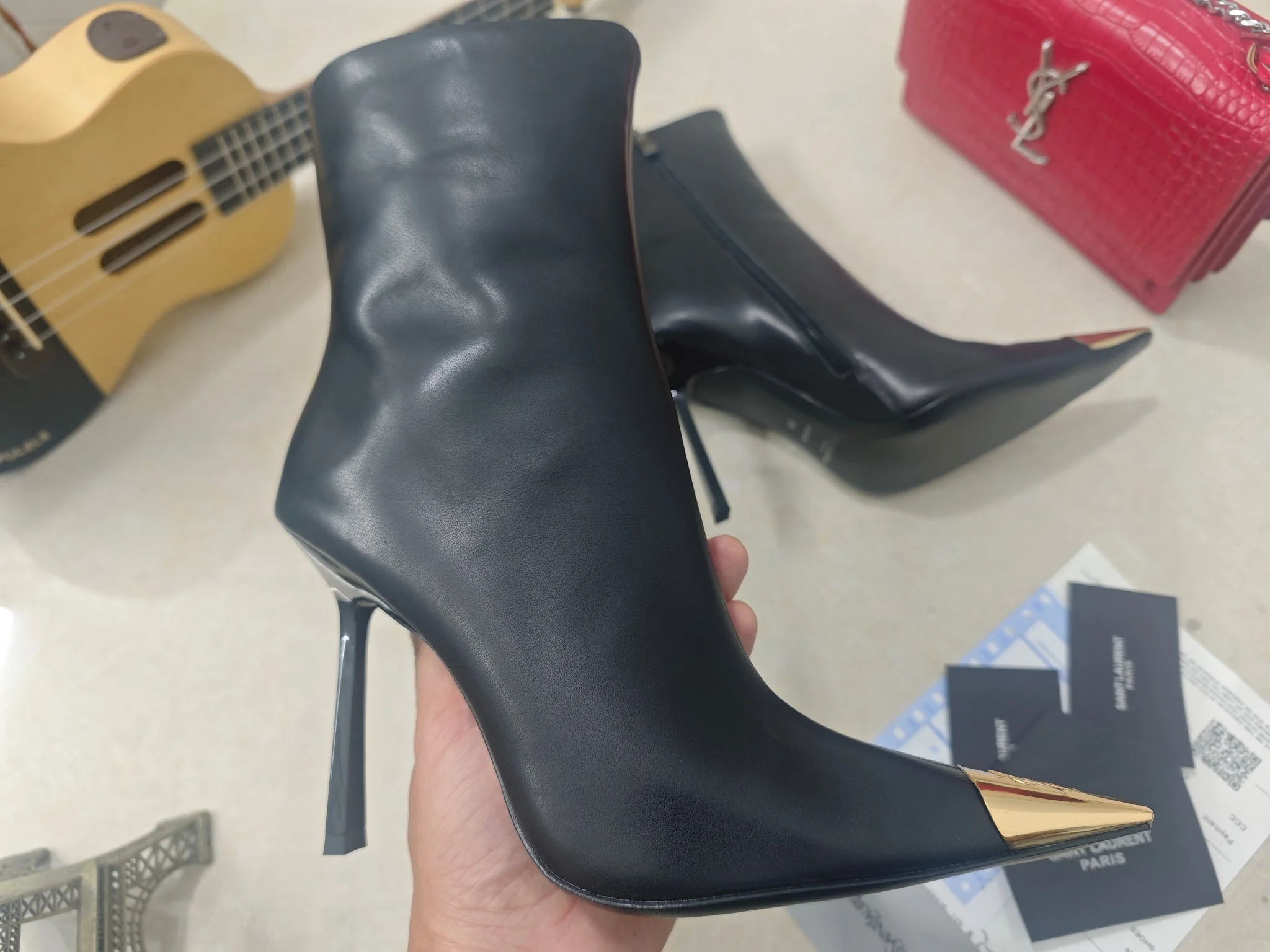 SAINT LAURENT Booties Patent Calfskin EU35-41 C40202608030091 - Image 7