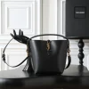 SAINT LAURENT Bucket Bags Calf Leather (Black-Gold) 17X20X13CM E00202608080849