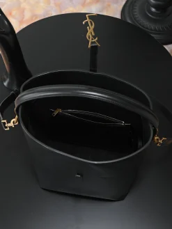 Alternative view of SAINT LAURENT Bucket Bags Calf Leather (Black-Gold) 26X20X12CM E50202608080850