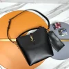SAINT LAURENT Bucket Bags Calf Leather (Black-Gold) 26X20X12CM E50202608082399