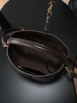 Alternative view of SAINT LAURENT Bucket Bags Calf Leather (Brown-Gold) 26X20X12CM E50202608080856