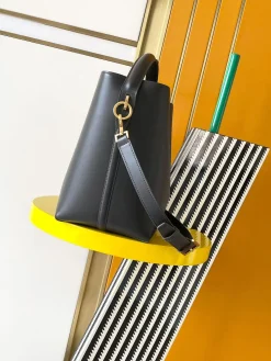 Alternative view of SAINT LAURENT Bucket Bags Calf Leather (Gray-Gold) 26X20X12CM G00202608080427