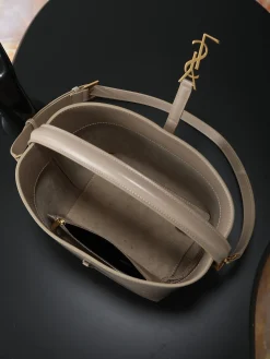 Alternative view of SAINT LAURENT Bucket Bags Calfskin Leather (Beige-Gold) 26X20X12CM E50202608080844