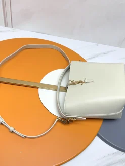 Alternative view of SAINT LAURENT Bucket Bags Italian Calfskin (Cream-Gold) 17X20X13CM E00202608082387