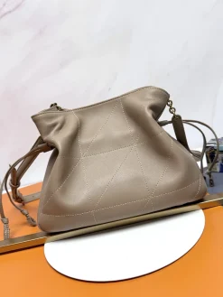 Alternative view of SAINT LAURENT Bucket Bags Lambskin Leather (Beige-Gold) 26X18X11CM E30202608082191