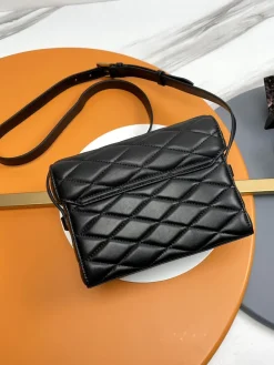 Alternative view of SAINT LAURENT Bucket Bags Quilted Lambskin (Black-Gold) 19X15X8CM E80202608082022