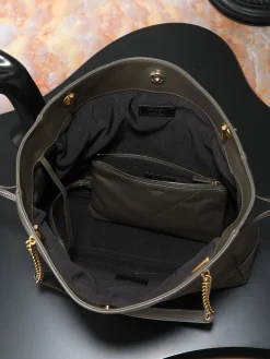 Alternative view of SAINT LAURENT Bucket Bags Soft Lambskin (Green-Gold) 35X35X10CM F10202608080894