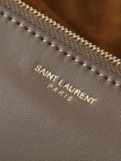 Alternative view of SAINT LAURENT Bucket Bags Suede Leather (Brown-Gold) 35X35X10CM F10202608080891