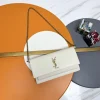 SAINT LAURENT Clutches Bags Leather (White-Gold) 22X12X2CM E30202608082424
