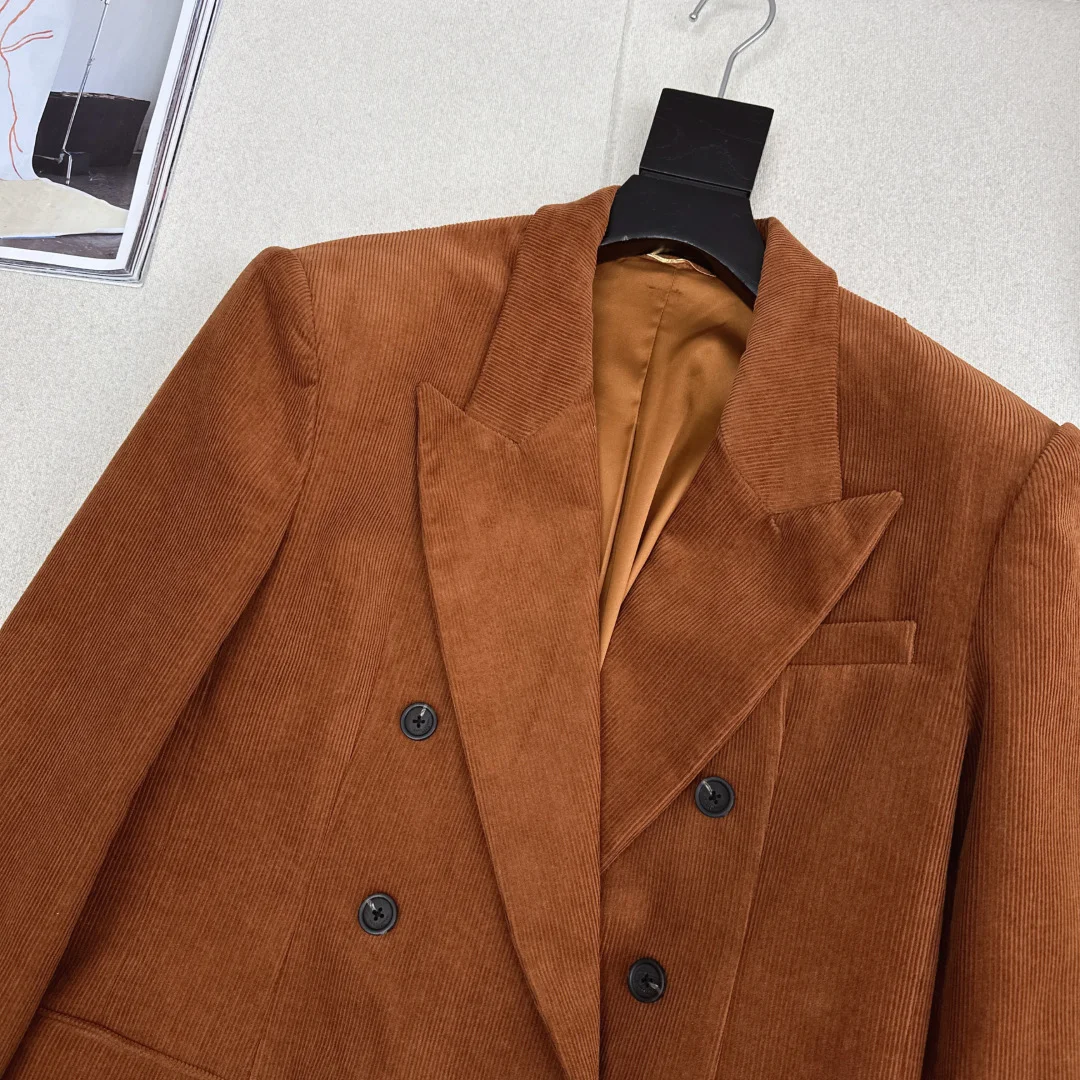 SAINT LAURENT Coats Corduroy S-M-L C25202608040692 - Image 3