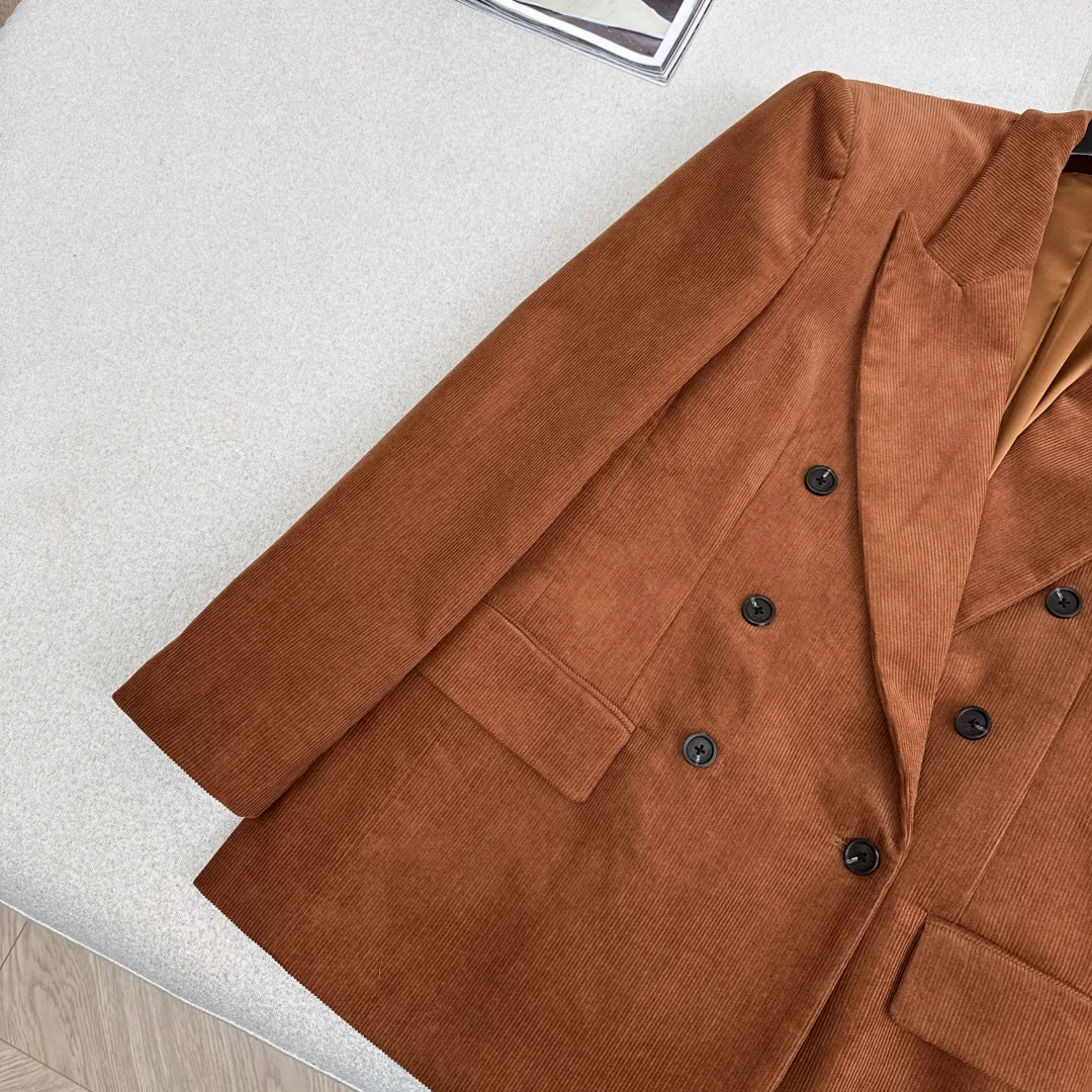 SAINT LAURENT Coats Corduroy S-M-L C25202608040692 - Image 5