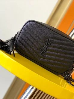 SAINT LAURENT Crossbody Bags Grained Calf Leather (Black) 19X11X5CM D50202608080319