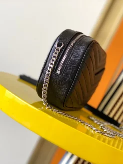 Alternative view of SAINT LAURENT Crossbody Bags Jacquard Calfskin (Black-Silver) 19X11X5CM D50202608080320
